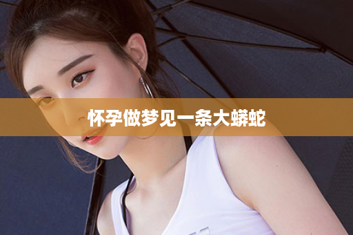 怀孕做梦见一条大蟒蛇