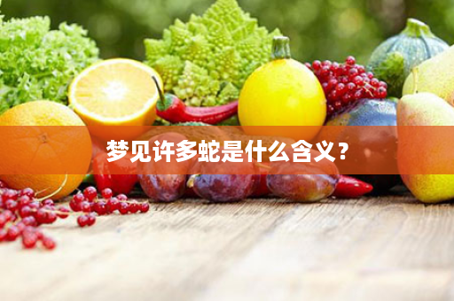 梦见许多蛇是什么含义？