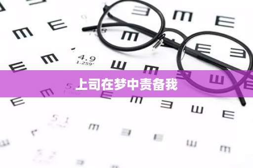 上司在梦中责备我
